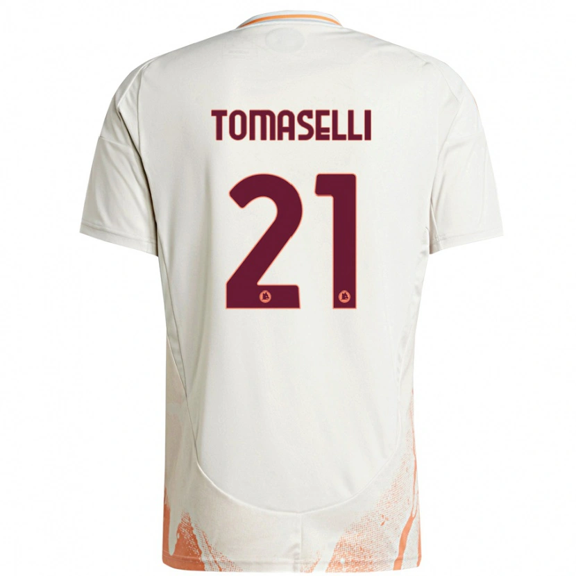 Danxen Mænd Martina Tomaselli #21 Creme Hvid Orange Udebane Spillertrøjer 2024/25 Trøje T-Shirt