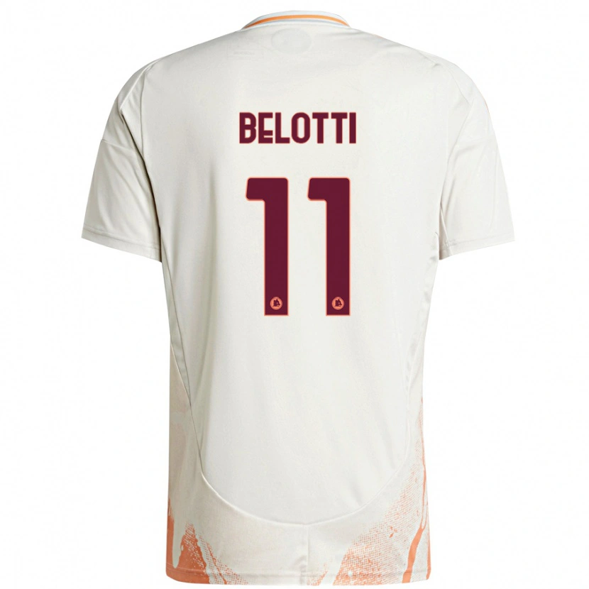 Danxen Mænd Andrea Belotti #11 Creme Hvid Orange Udebane Spillertrøjer 2024/25 Trøje T-Shirt