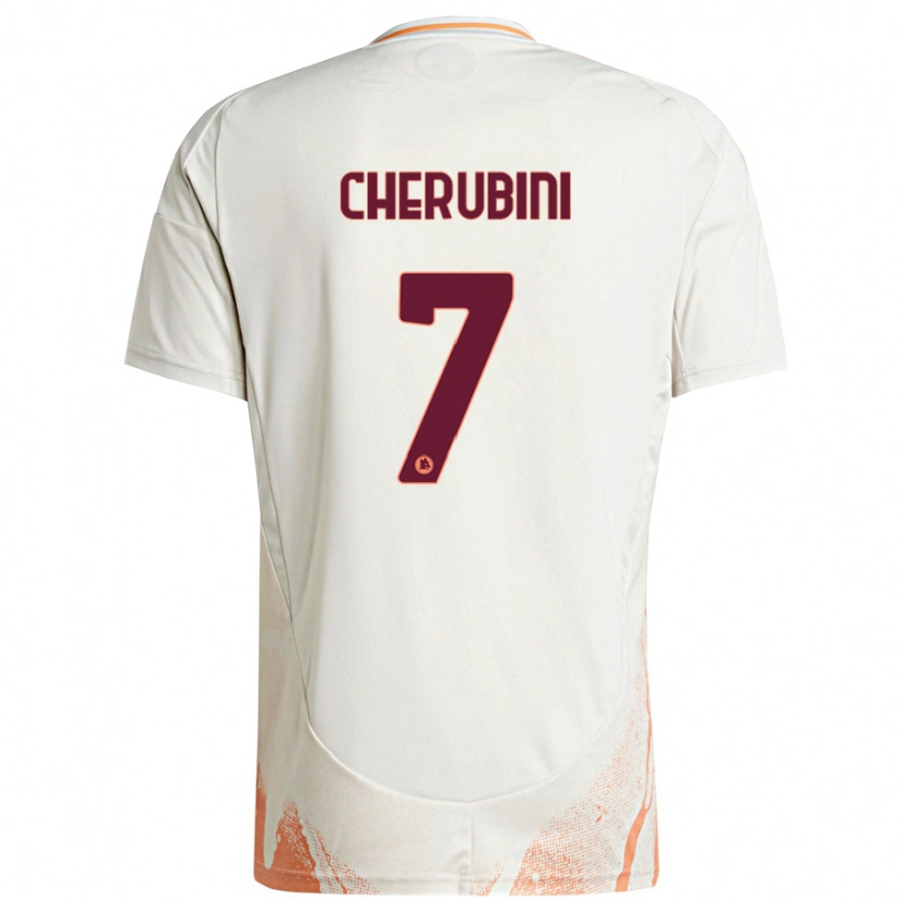 Danxen Mænd Luigi Cherubini #7 Creme Hvid Orange Udebane Spillertrøjer 2024/25 Trøje T-Shirt