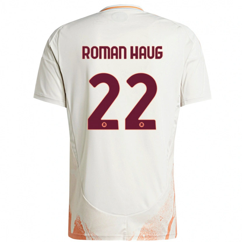 Danxen Mænd Sophie Roman Haug #22 Creme Hvid Orange Udebane Spillertrøjer 2024/25 Trøje T-Shirt