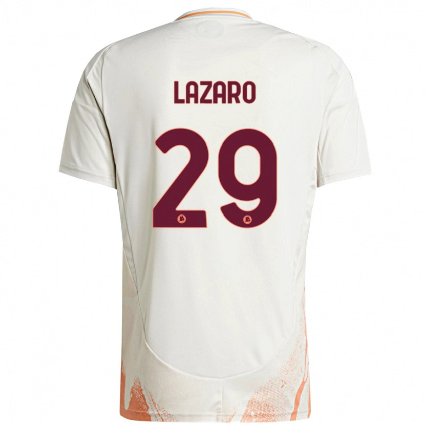 Danxen Mænd Paloma Lazaro #29 Creme Hvid Orange Udebane Spillertrøjer 2024/25 Trøje T-Shirt