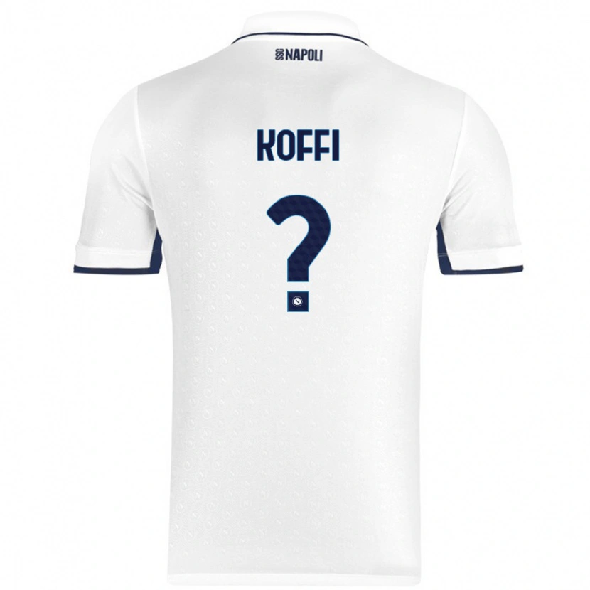 Danxen Mænd Cedrick Koffi #0 Hvid Kongeblå Udebane Spillertrøjer 2024/25 Trøje T-Shirt