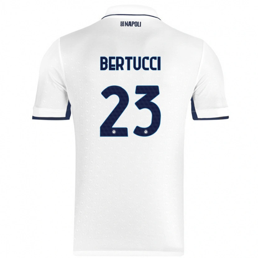 Danxen Mænd Sofia Bertucci #23 Hvid Kongeblå Udebane Spillertrøjer 2024/25 Trøje T-Shirt