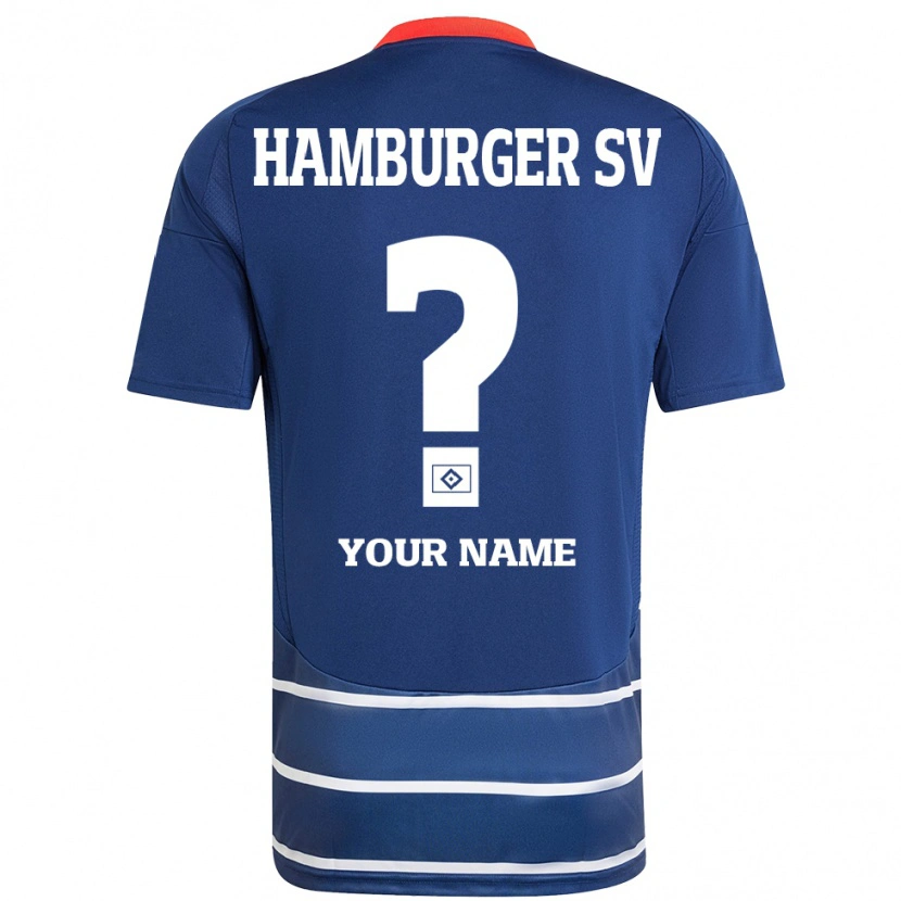 Danxen Mænd Dit Navn #0 Mørkeblå Udebane Spillertrøjer 2024/25 Trøje T-Shirt
