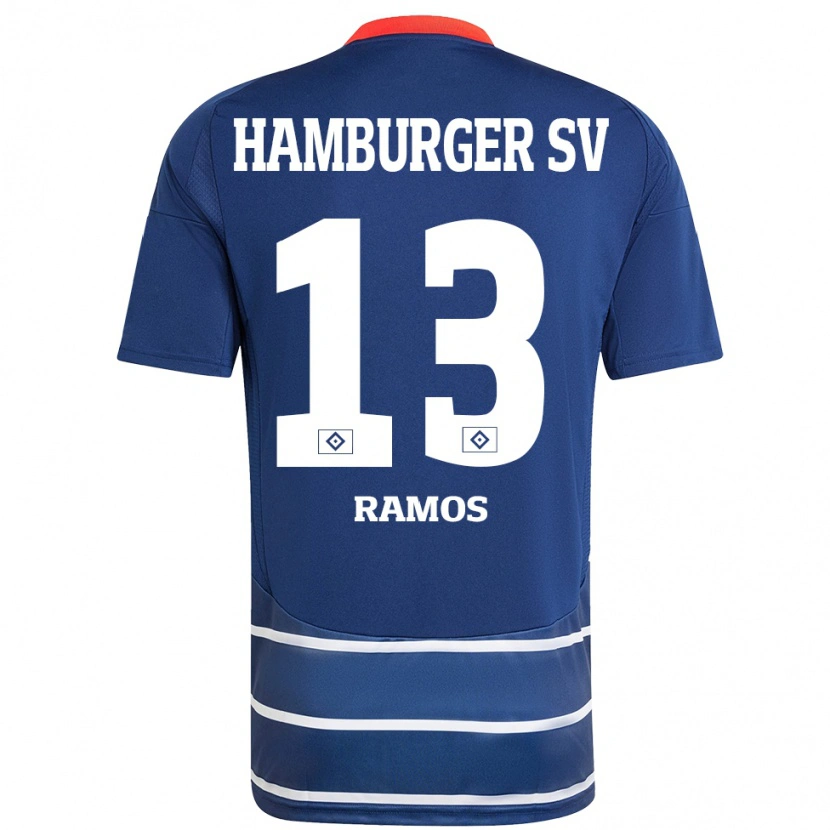 Danxen Mænd Guilherme Ramos #13 Mørkeblå Udebane Spillertrøjer 2024/25 Trøje T-Shirt