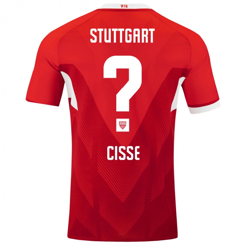 Danxen Mænd Momo Cissé #0 Rød Hvid Udebane Spillertrøjer 2024/25 Trøje T-Shirt