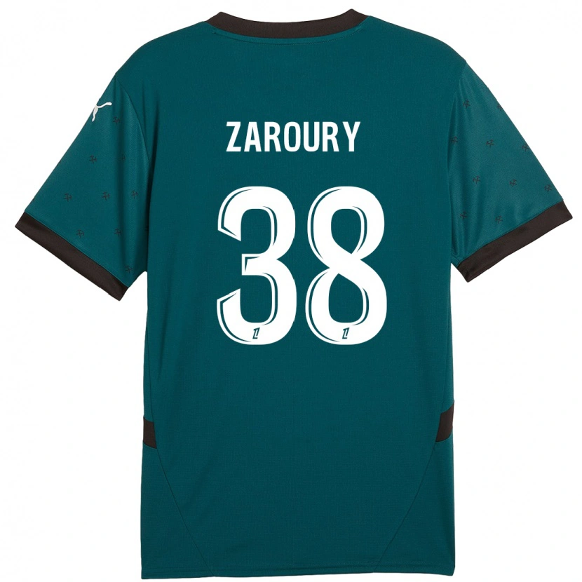 Danxen Mænd Anass Zaroury #38 Mørkegrøn Udebane Spillertrøjer 2024/25 Trøje T-Shirt