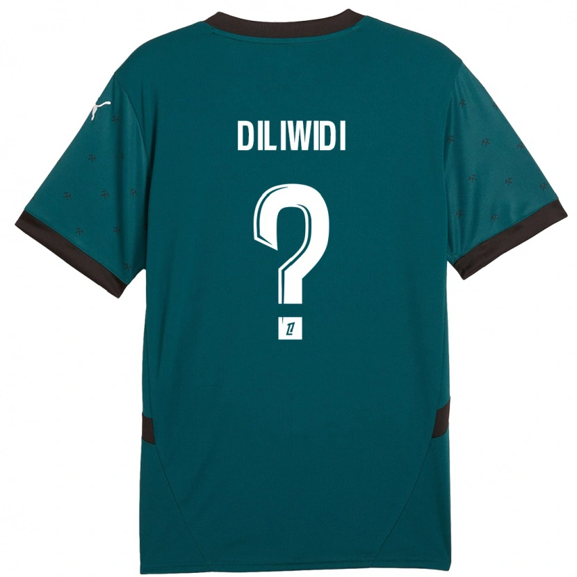 Danxen Mænd Kembo Diliwidi #0 Mørkegrøn Udebane Spillertrøjer 2024/25 Trøje T-Shirt