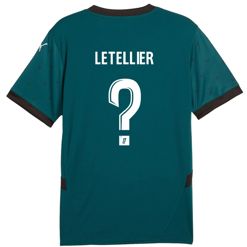 Danxen Mænd Trévor Letellier #0 Mørkegrøn Udebane Spillertrøjer 2024/25 Trøje T-Shirt