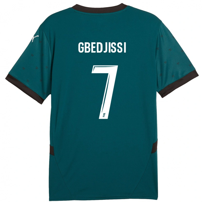 Danxen Mænd Aude Gbedjissi #7 Mørkegrøn Udebane Spillertrøjer 2024/25 Trøje T-Shirt