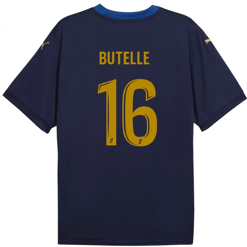 Danxen Mænd Ludovic Butelle #16 Marine Guld Udebane Spillertrøjer 2024/25 Trøje T-Shirt