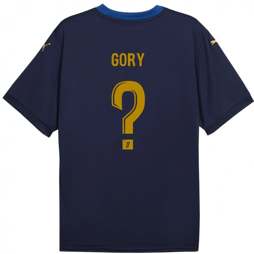 Danxen Mænd Abdoulaye Gory #0 Marine Guld Udebane Spillertrøjer 2024/25 Trøje T-Shirt