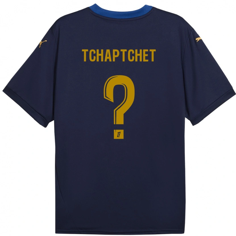 Danxen Mænd Arthur Tchaptchet #0 Marine Guld Udebane Spillertrøjer 2024/25 Trøje T-Shirt
