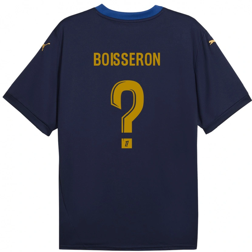 Danxen Mænd Jawad Boisseron #0 Marine Guld Udebane Spillertrøjer 2024/25 Trøje T-Shirt