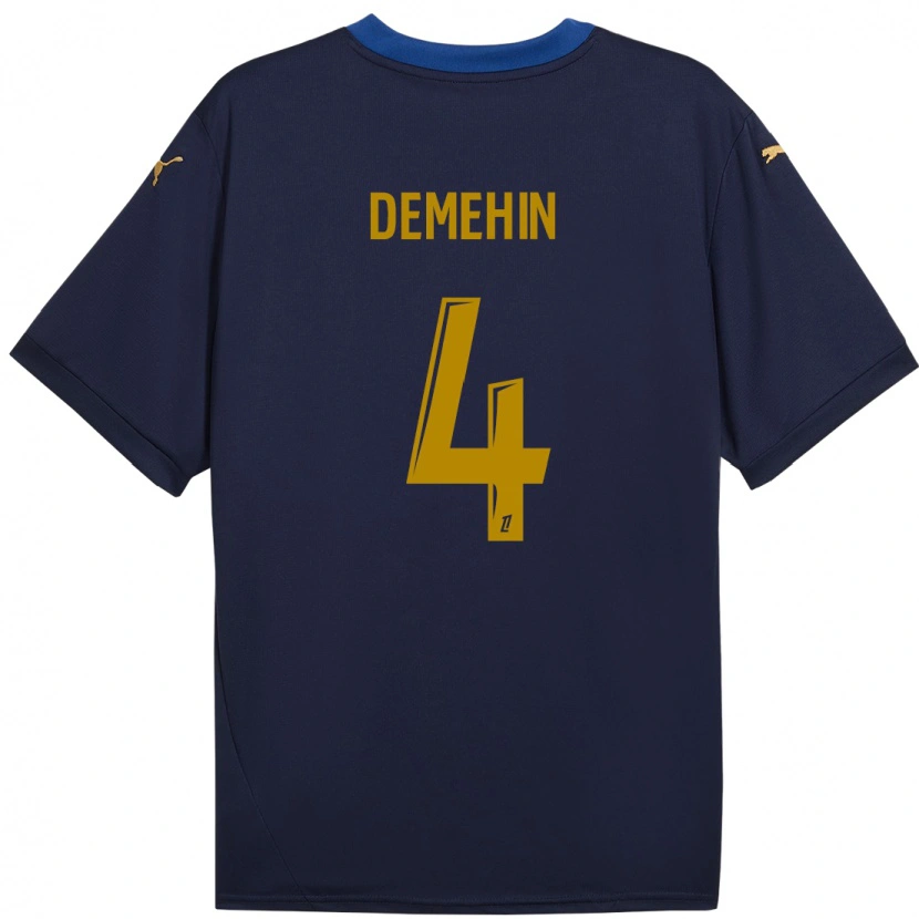 Danxen Mænd Oluwatosin Demehin #4 Marine Guld Udebane Spillertrøjer 2024/25 Trøje T-Shirt