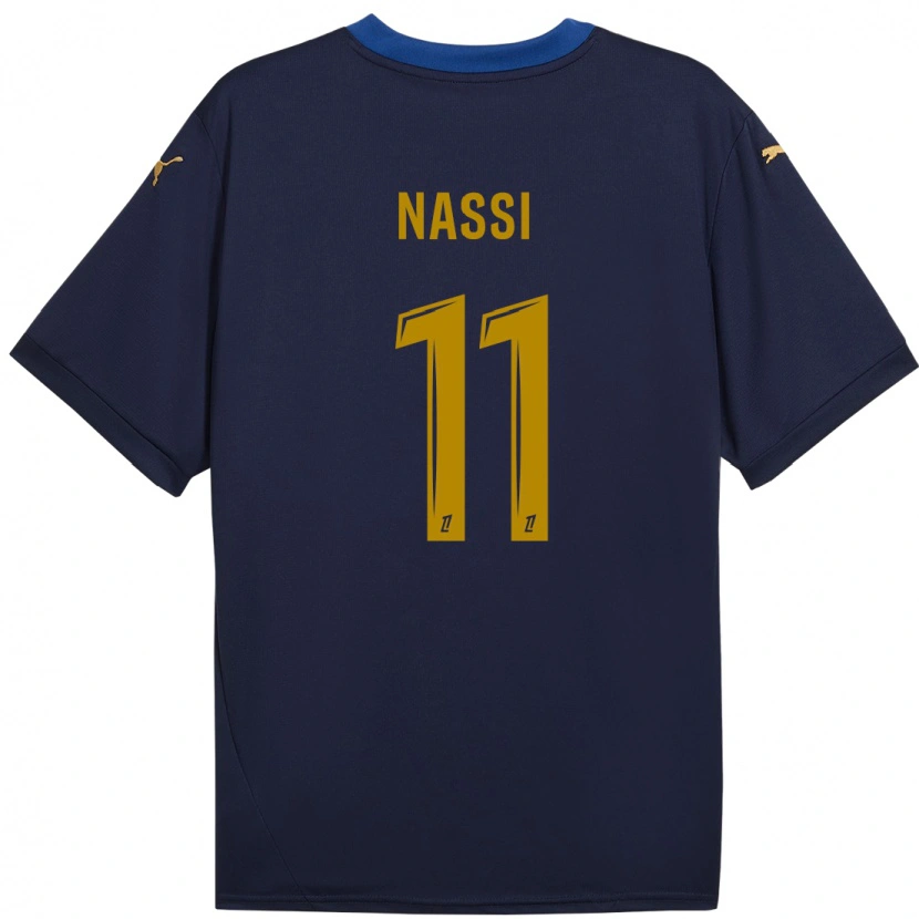 Danxen Mænd Jade Nassi #11 Marine Guld Udebane Spillertrøjer 2024/25 Trøje T-Shirt