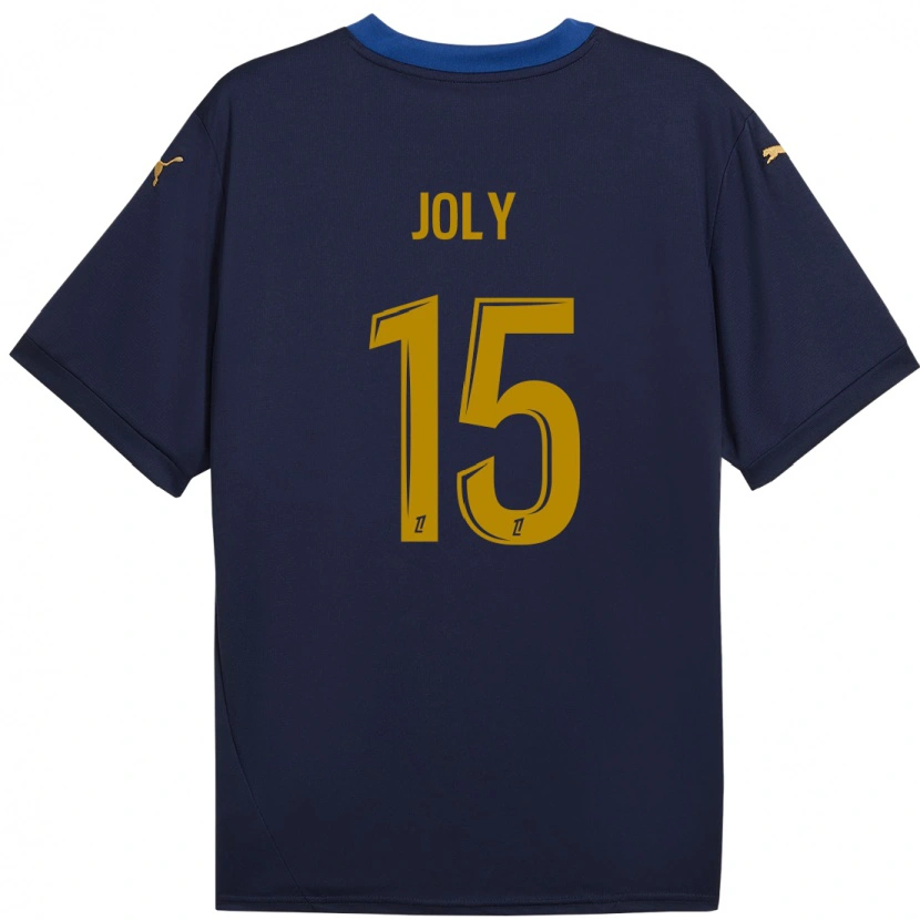Danxen Mænd Lou-Ann Joly #15 Marine Guld Udebane Spillertrøjer 2024/25 Trøje T-Shirt