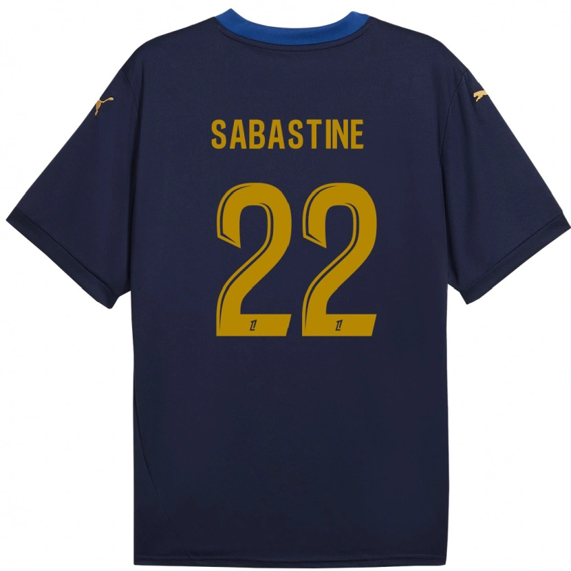 Danxen Mænd Flourish Sabastine #22 Marine Guld Udebane Spillertrøjer 2024/25 Trøje T-Shirt