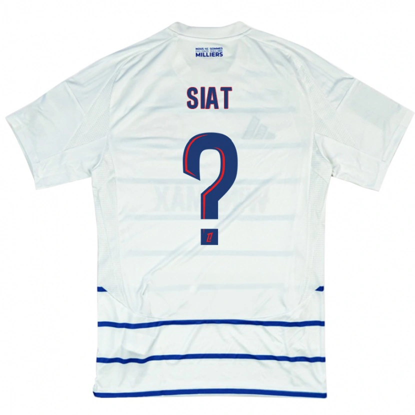 Danxen Mænd Victor Siat #0 Hvid Blå Udebane Spillertrøjer 2024/25 Trøje T-Shirt