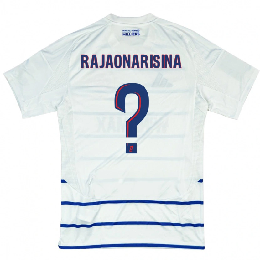 Danxen Mænd Noah Rajaonarisina #0 Hvid Blå Udebane Spillertrøjer 2024/25 Trøje T-Shirt