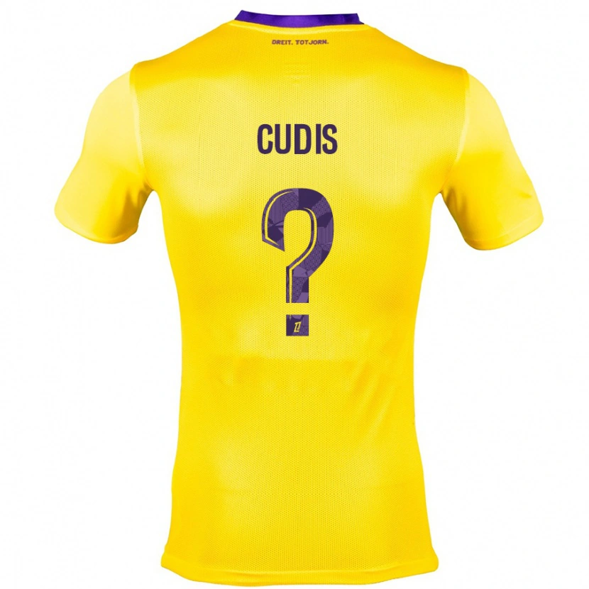 Danxen Mænd Sacha Cudis #0 Gul Lilla Udebane Spillertrøjer 2024/25 Trøje T-Shirt