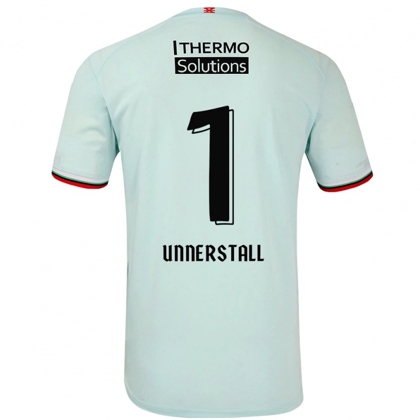 Danxen Mænd Lars Unnerstall #1 Lysegrøn Udebane Spillertrøjer 2024/25 Trøje T-Shirt