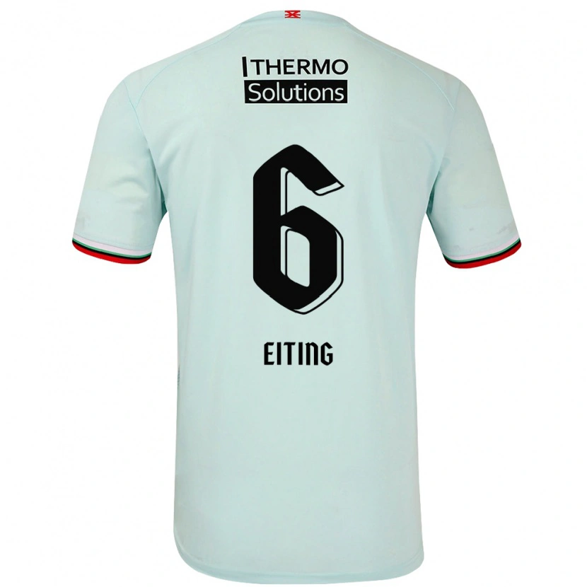 Danxen Mænd Carel Eiting #6 Lysegrøn Udebane Spillertrøjer 2024/25 Trøje T-Shirt