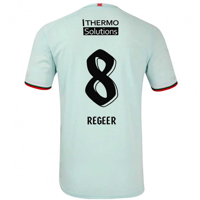 Danxen Mænd Youri Regeer #8 Lysegrøn Udebane Spillertrøjer 2024/25 Trøje T-Shirt