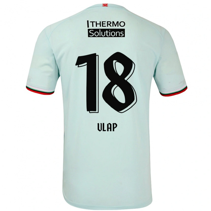 Danxen Mænd Michel Vlap #18 Lysegrøn Udebane Spillertrøjer 2024/25 Trøje T-Shirt
