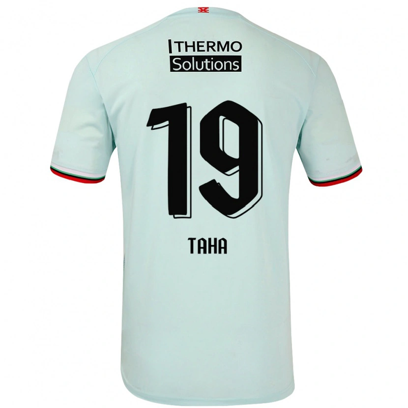 Danxen Mænd Younes Taha #19 Lysegrøn Udebane Spillertrøjer 2024/25 Trøje T-Shirt