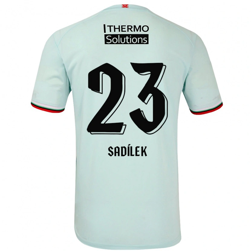 Danxen Mænd Michal Sadílek #23 Lysegrøn Udebane Spillertrøjer 2024/25 Trøje T-Shirt