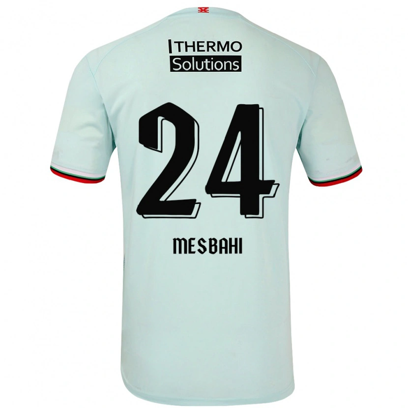 Danxen Mænd Juliën Mesbahi #24 Lysegrøn Udebane Spillertrøjer 2024/25 Trøje T-Shirt