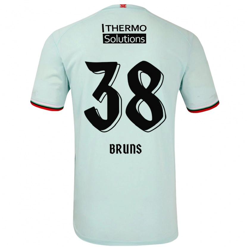 Danxen Mænd Max Bruns #38 Lysegrøn Udebane Spillertrøjer 2024/25 Trøje T-Shirt