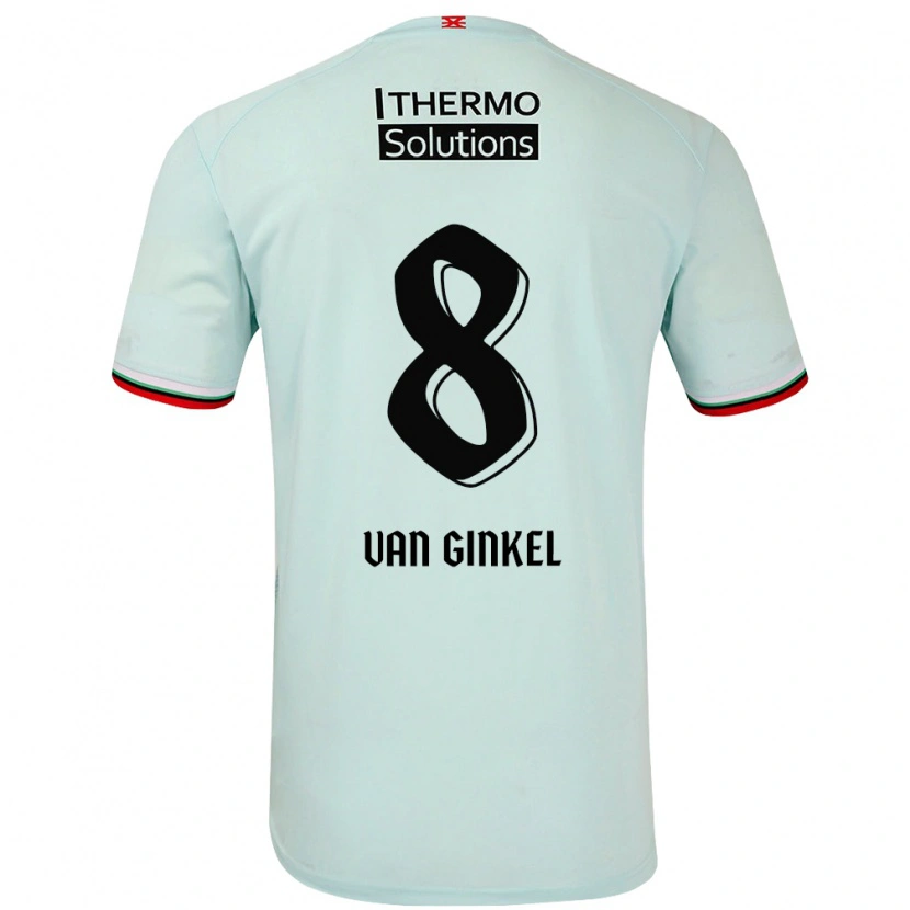 Danxen Mænd Danique Van Ginkel #8 Lysegrøn Udebane Spillertrøjer 2024/25 Trøje T-Shirt
