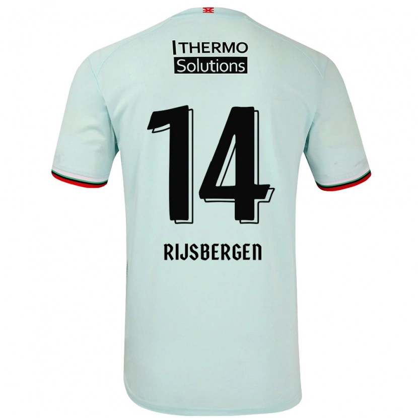 Danxen Mænd Liz Rijsbergen #14 Lysegrøn Udebane Spillertrøjer 2024/25 Trøje T-Shirt