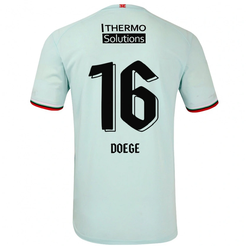 Danxen Mænd Leonie Doege #16 Lysegrøn Udebane Spillertrøjer 2024/25 Trøje T-Shirt