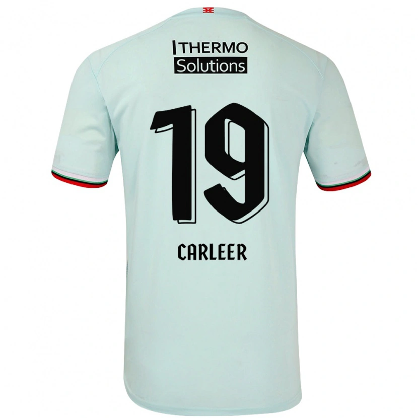 Danxen Mænd Lieske Carleer #19 Lysegrøn Udebane Spillertrøjer 2024/25 Trøje T-Shirt