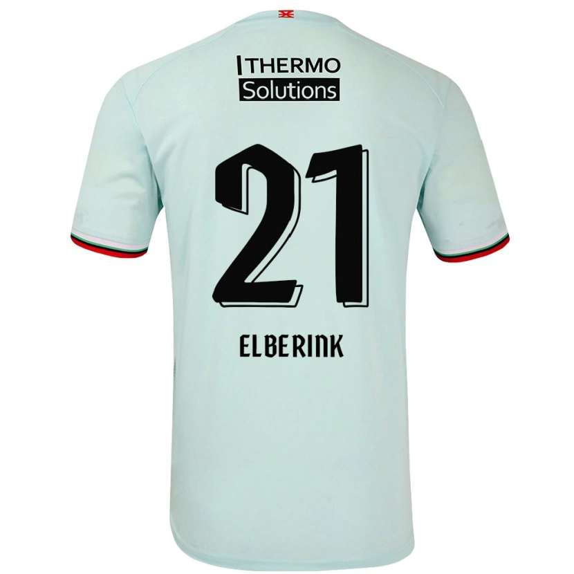 Danxen Mænd Eva Oude Elberink #21 Lysegrøn Udebane Spillertrøjer 2024/25 Trøje T-Shirt