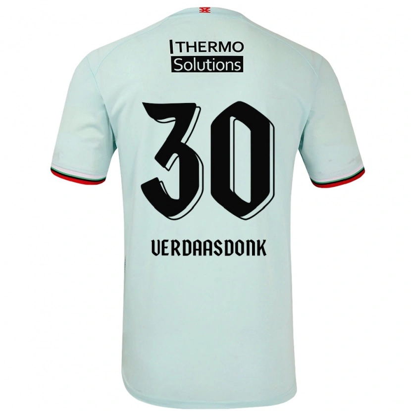 Danxen Mænd Suus Verdaasdonk #30 Lysegrøn Udebane Spillertrøjer 2024/25 Trøje T-Shirt
