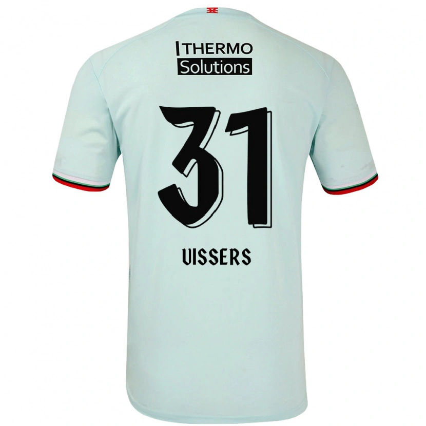 Danxen Mænd Kiki Vissers #31 Lysegrøn Udebane Spillertrøjer 2024/25 Trøje T-Shirt