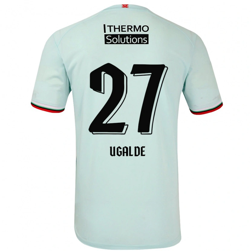 Danxen Mænd Manfred Ugalde #27 Lysegrøn Udebane Spillertrøjer 2024/25 Trøje T-Shirt