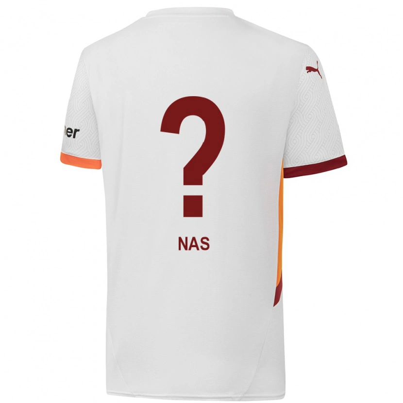 Danxen Mænd Siraçhan Nas #0 Hvid Gul Rød Udebane Spillertrøjer 2024/25 Trøje T-Shirt