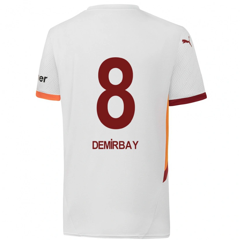Danxen Mænd Kerem Demirbay #8 Hvid Gul Rød Udebane Spillertrøjer 2024/25 Trøje T-Shirt