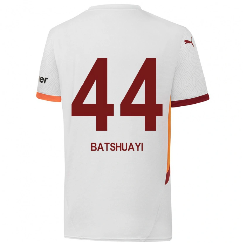Danxen Mænd Michy Batshuayi #44 Hvid Gul Rød Udebane Spillertrøjer 2024/25 Trøje T-Shirt