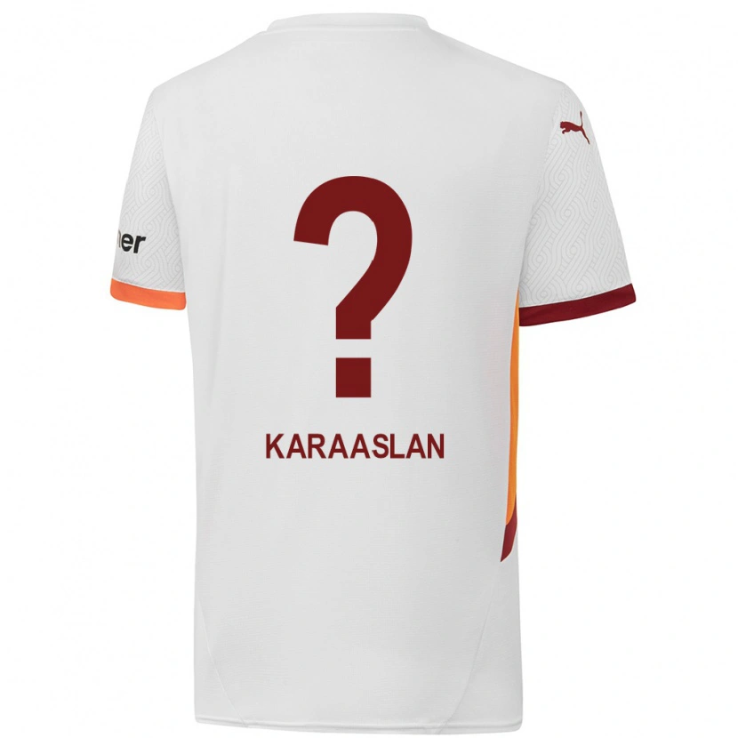 Danxen Mænd Ahmet Kerem Karaaslan #0 Hvid Gul Rød Udebane Spillertrøjer 2024/25 Trøje T-Shirt