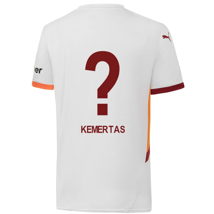 Danxen Mænd Batın Özden Kemertaş #0 Hvid Gul Rød Udebane Spillertrøjer 2024/25 Trøje T-Shirt