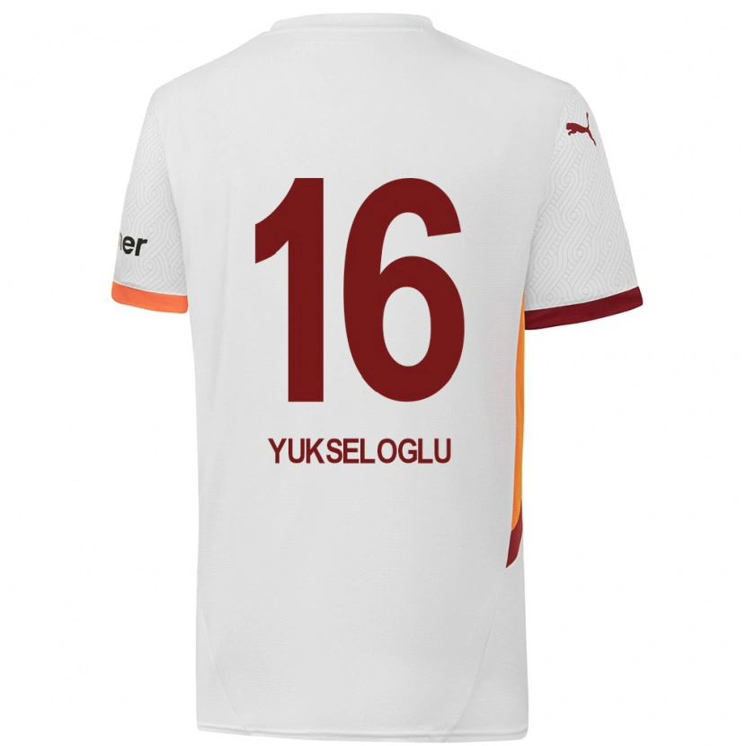 Danxen Mænd Ayaz Yükseloğlu #16 Hvid Gul Rød Udebane Spillertrøjer 2024/25 Trøje T-Shirt