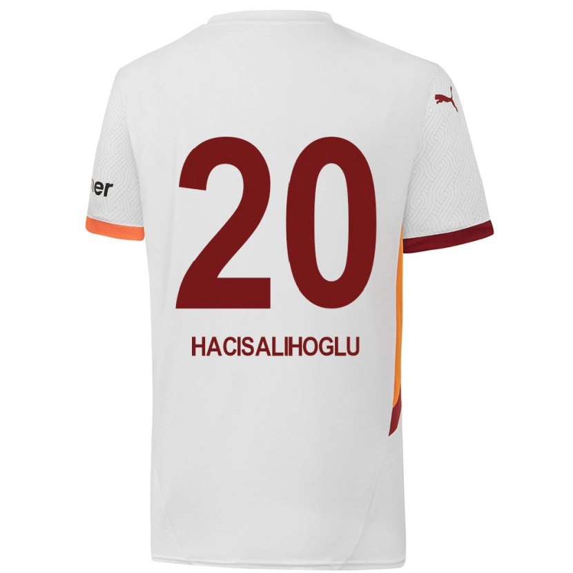 Danxen Mænd Arda Hacısalihoğlu #20 Hvid Gul Rød Udebane Spillertrøjer 2024/25 Trøje T-Shirt