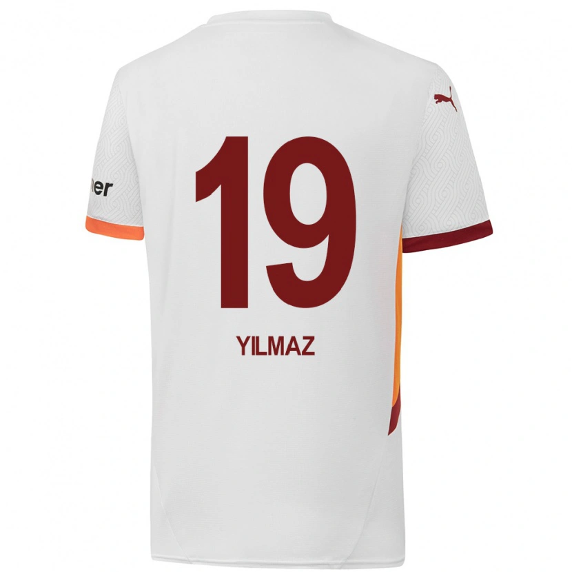 Danxen Mænd Zehra Yılmaz #19 Hvid Gul Rød Udebane Spillertrøjer 2024/25 Trøje T-Shirt