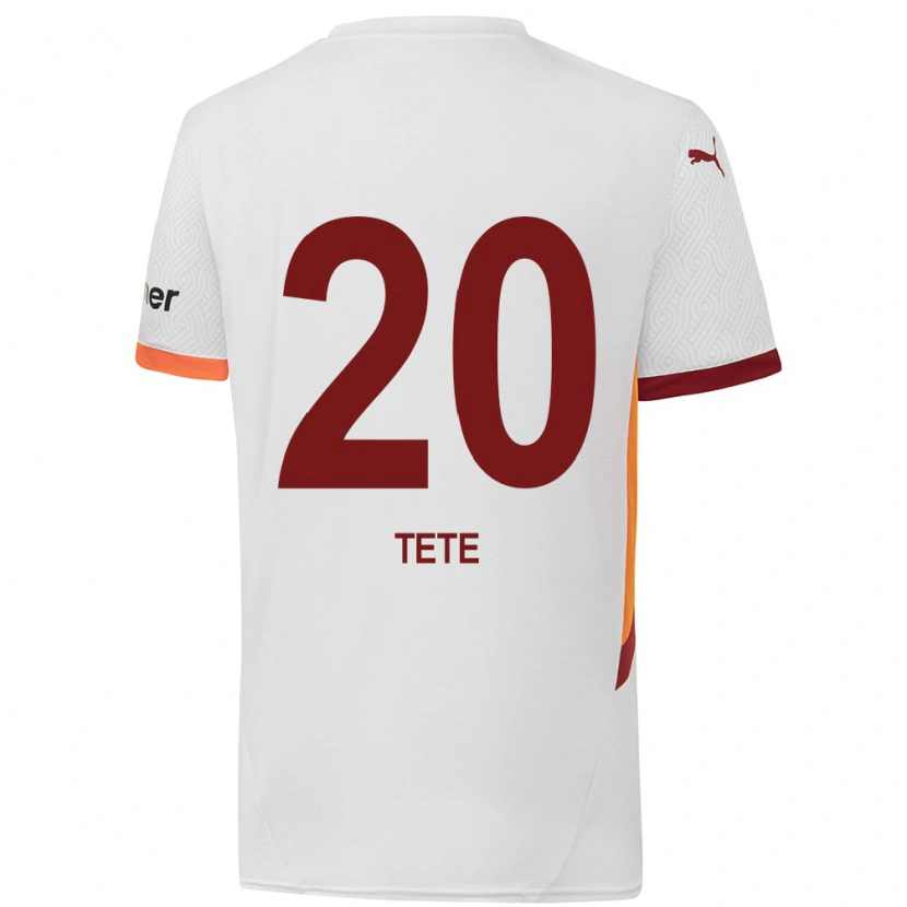 Danxen Mænd Tetê #20 Hvid Gul Rød Udebane Spillertrøjer 2024/25 Trøje T-Shirt
